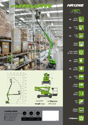 Колесни повдигачи с подвижна стрела Niftylift HR12NE