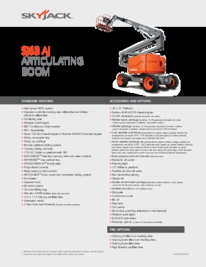 Колесни повдигачи с подвижна стрела Skyjack SJ63 AJ+