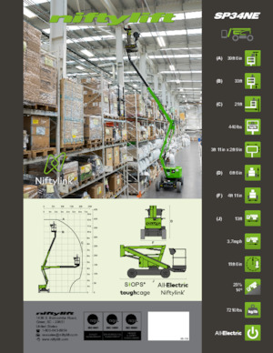 Колесни повдигачи с подвижна стрела Niftylift SP34NE
