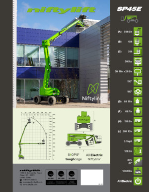Колесни повдигачи с подвижна стрела Niftylift SP45E