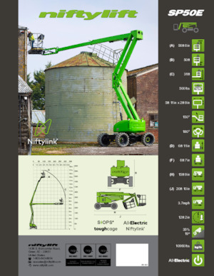 Колесни повдигачи с подвижна стрела Niftylift SP50E