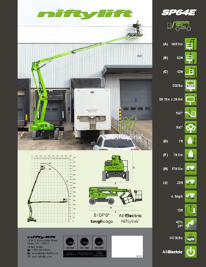 Колесни повдигачи с подвижна стрела Niftylift SP64E