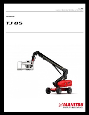 Колесни телескопични подемници Manitou TJ85 