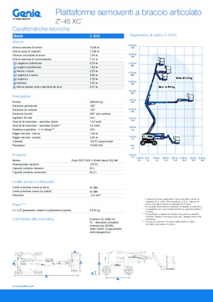 Колесни повдигачи с подвижна стрела Genie Z™-45 XC