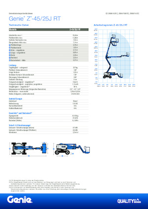 Колесни повдигачи с подвижна стрела Genie Z-45/25J RT