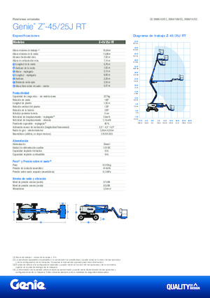 Колесни повдигачи с подвижна стрела Genie Z-45/25J RT