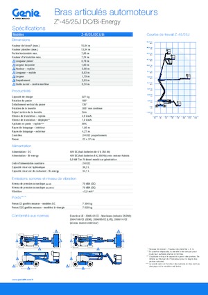 Колесни повдигачи с подвижна стрела Genie Z-45/25J DC