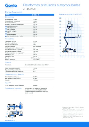 Колесни повдигачи с подвижна стрела Genie Z-45/25J RT