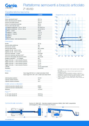 Колесни повдигачи с подвижна стрела Genie Z-80/60