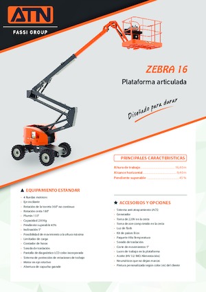 Колесни повдигачи с подвижна стрела ATN ZEBRA 16