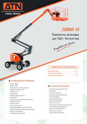 Колесни повдигачи с подвижна стрела ATN ZEBRA 16
