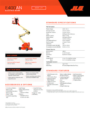 Колесни повдигачи с подвижна стрела JLG E400AN