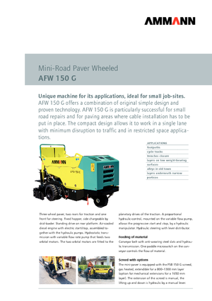 Колесни асфалтополагачи Ammann AFW 150 G