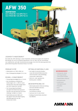 Колесни асфалтополагачи Ammann AFW 350 E/G
