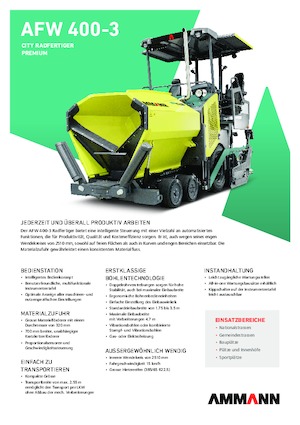 Колесни асфалтополагачи Ammann AFW 400-3