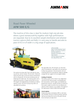 Колесни асфалтополагачи Ammann AFW 500 E/G