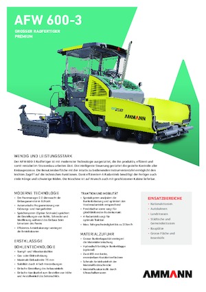 Колесни асфалтополагачи Ammann AFW 600-3