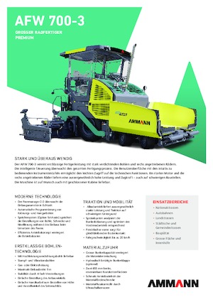 Колесни асфалтополагачи Ammann AFW 700-3