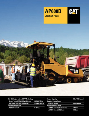 Колесни асфалтополагачи Caterpillar AP600D
