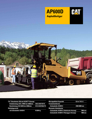 Колесни асфалтополагачи Caterpillar AP600D