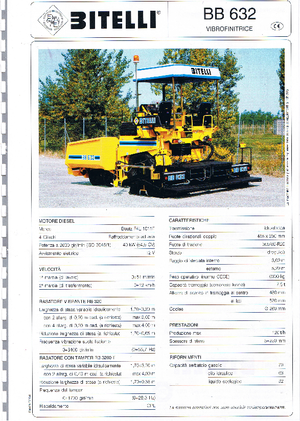 Колесни асфалтополагачи Bitelli BB 632 RB 320