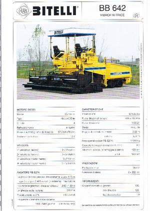 Колесни асфалтополагачи Bitelli BB 642 RB E274