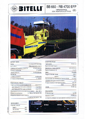 Колесни асфалтополагачи Bitelli BB 660 E-RB 4700 EFP