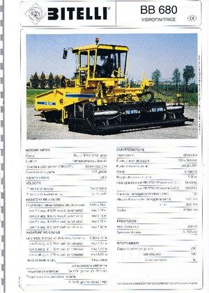 Колесни асфалтополагачи Bitelli BB 680 RB 4700 VB