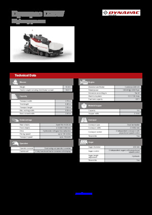 Колесни асфалтополагачи Dynapac D25W