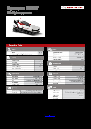 Колесни асфалтополагачи Dynapac D30W