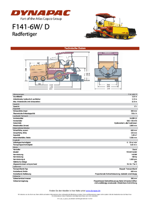 Колесни асфалтополагачи Dynapac F 141-6 W/D