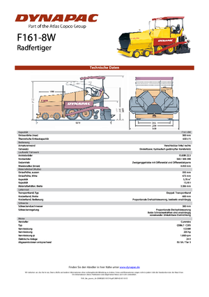 Колесни асфалтополагачи Dynapac F 161-8 W