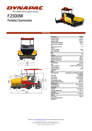 Колесни асфалтополагачи Dynapac F 2500 W