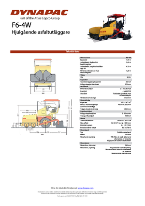 Колесни асфалтополагачи Dynapac F 6-4 W