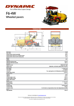 Колесни асфалтополагачи Dynapac F 6-4 W