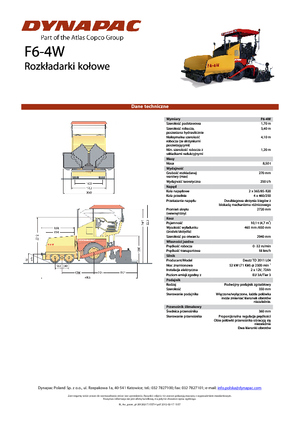 Колесни асфалтополагачи Dynapac F 6-4 W