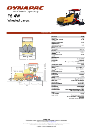 Колесни асфалтополагачи Dynapac F 6-4 W