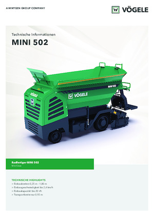 Колесни асфалтополагачи Vögele Mini 502