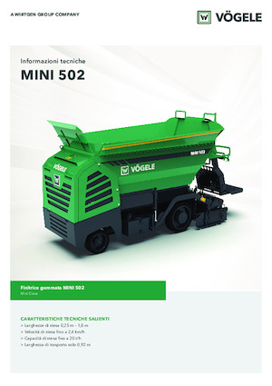 Колесни асфалтополагачи Vögele Mini 502
