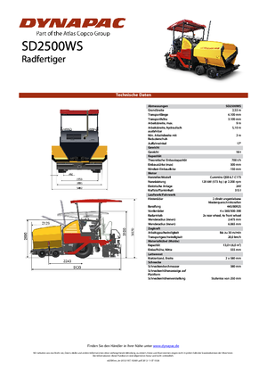 Колесни асфалтополагачи Dynapac SD 2500 WS