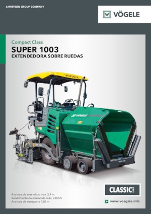 Колесни асфалтополагачи Vögele Super 1003