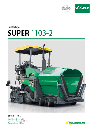 Колесни асфалтополагачи Vögele Super 1103-2