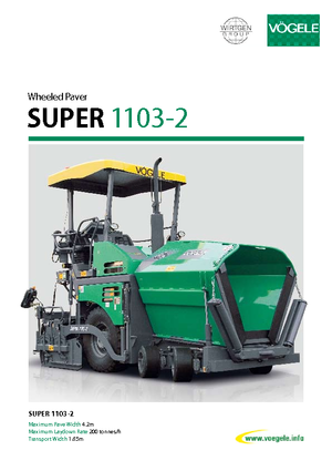 Колесни асфалтополагачи Vögele Super 1103-2