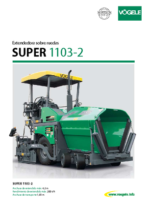 Колесни асфалтополагачи Vögele Super 1103-2