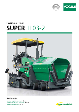 Колесни асфалтополагачи Vögele Super 1103-2
