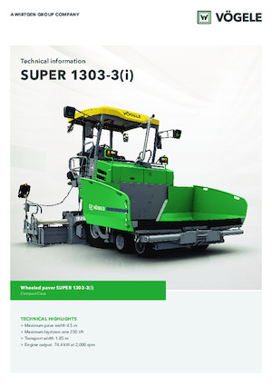 Колесни асфалтополагачи Vögele Super 1303-3i