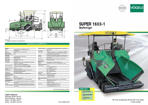 Колесни асфалтополагачи Vögele Super 1603-1