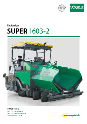 Колесни асфалтополагачи Vögele Super 1603-2