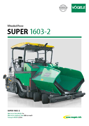 Колесни асфалтополагачи Vögele Super 1603-2