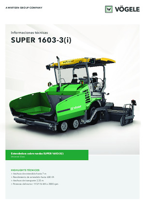 Колесни асфалтополагачи Vögele Super 1603-3i